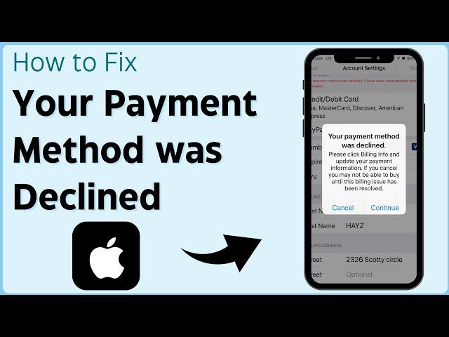 How to Fix Your Payment Method Was Declined