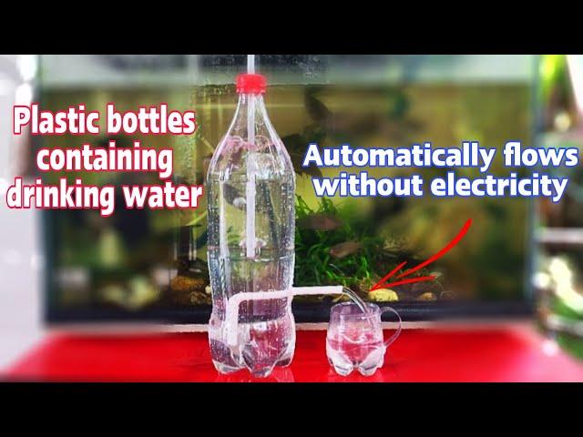 Making plastic bottles into drinking water containers from plastic bottles