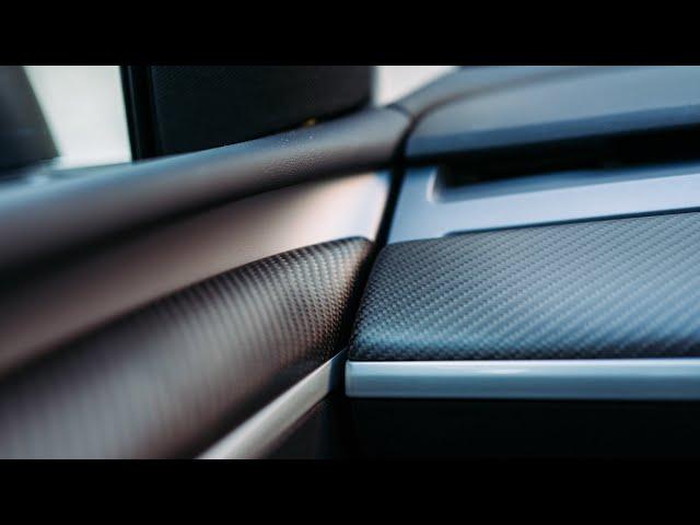 Tesla Model Y REAL Carbon Fiber Dashboard Upgrade | Fusion Motorsports