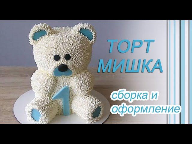 Торт Мишка/Сборка и оформление/Teddy bear cake
