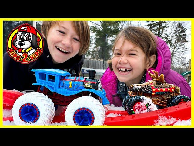 Monster Jam & Hot Wheels Monster Trucks ️ OUR FAVORITE SUPER SNOW COMPILATION