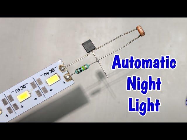 Automatic Night Light using BC547 || 4v LED Strip || LDR Circuit || Emergency Light
