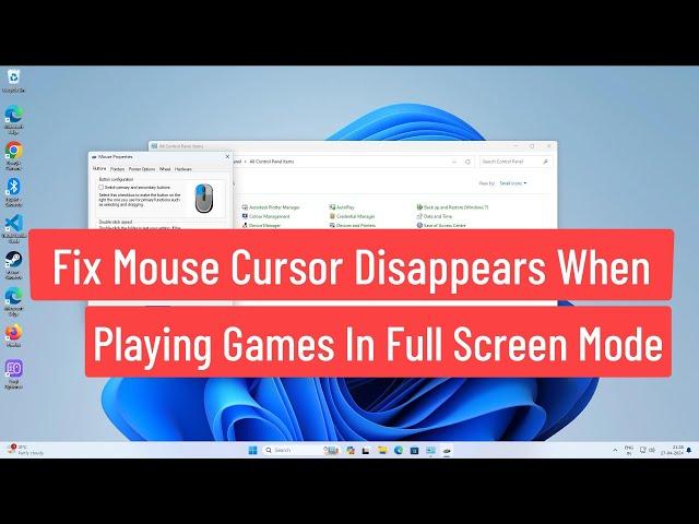 Fix Mouse Cursor Disappears When Playing Games In Full Screen Mode