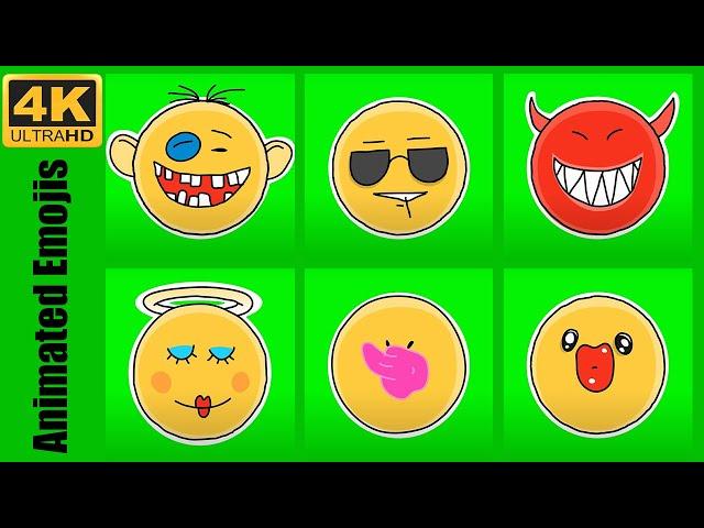 3d  Emoji  Feelings and Emotions | Green Screen Emoji | Chroma Key VFX | 4K Emoji