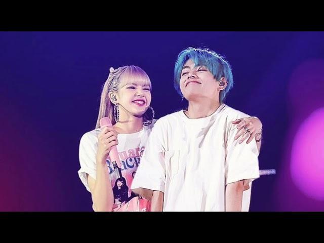 V BTS and LISA BLACKPINK moment is so cute BY *TAELICE