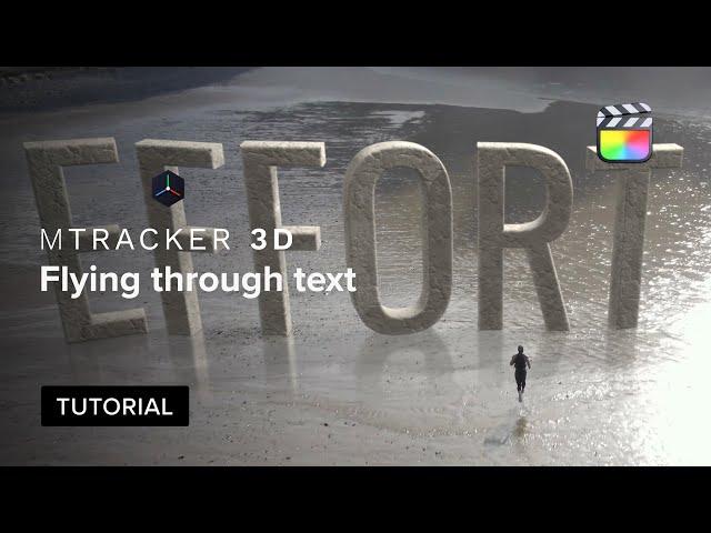 Flying through Tracked 3D Text in Final Cut Pro - mTracker 3D Tutorial