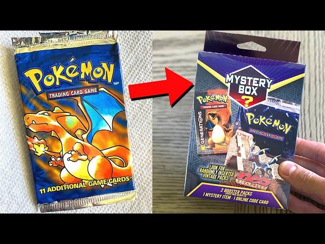 *YOU GET VINTAGE PACKS?!* New Pokemon Cards Mystery Box Opening!