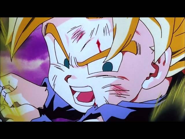 Krillin goes Super Saiyan as Krillin, Goten & Trunks use Multiple Kamehameha : Bio Broly [HD]