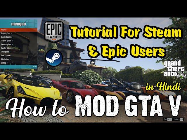 How To Mod GTA 5 in Hindi Epic Games Or Steam | How To Install Menyoo GTA 5  PC Hindi