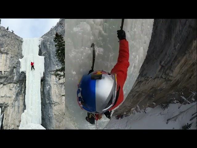 Ice Climbing The Eagle, WI 5 or so, Ghost River Wilderness