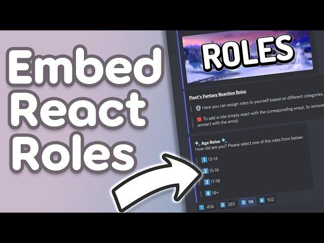 How to make Embedded Reaction Roles on Discord! (2022)