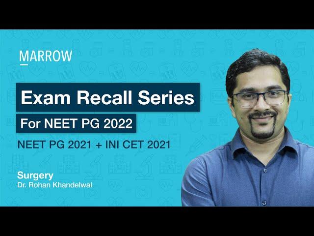 Exam Recall Series (NEET PG + INI CET) - Surgery