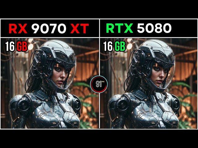 RX 9070 XT VS RTX 5080 : TEST IN 20 GAMES