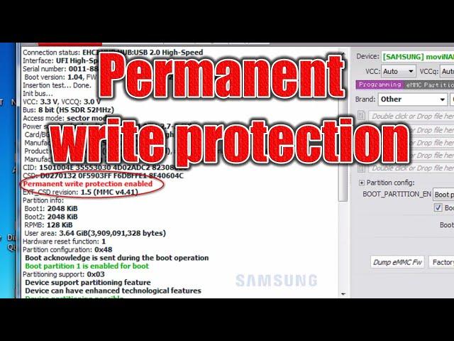 UFI BOX LESSON 18 PERMANENT WRITE PROTECTION IS ENABLED