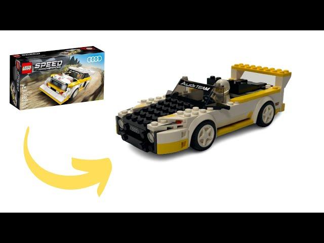 MOC LEGO Speedbuild | Retro Sports Audi Alternate build 76897 1985 Audi Sport quattro S1