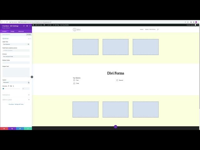 "Checkbox" Divi Module