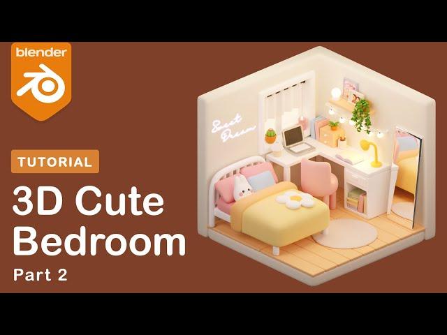 3D Isometric Bedroom | Blender Tutorial for Beginners | Part 2