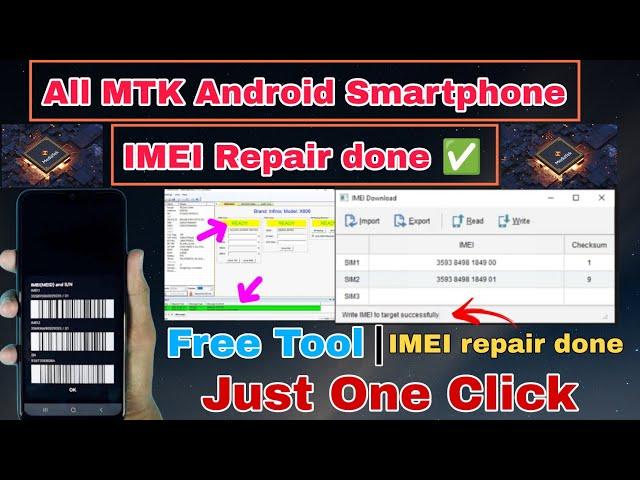 IMEI Change | All MTK Android Mobiles IMEI repair in one click | REALME TECNO OPPO VIVO INFINIX