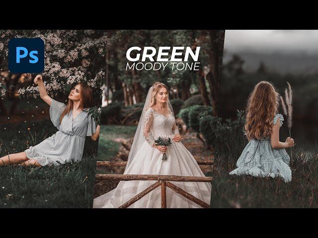 Green Tone Preset - Photoshop Tutorial | Green Moody Color Grading in Photoshop
