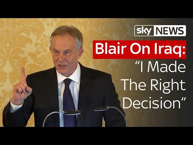 Tony Blair Responds To The Iraq Inquiry In Full