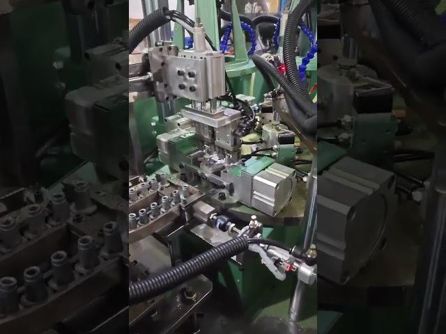 Drilling and tapping process in one machine with vibration bowl feeder #machine #tapping #drilling