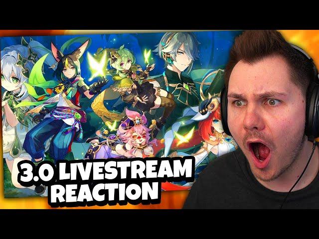 3.0 LIVESTREAM REACTION (SUMERU HYPE!!) | Genshin Impact