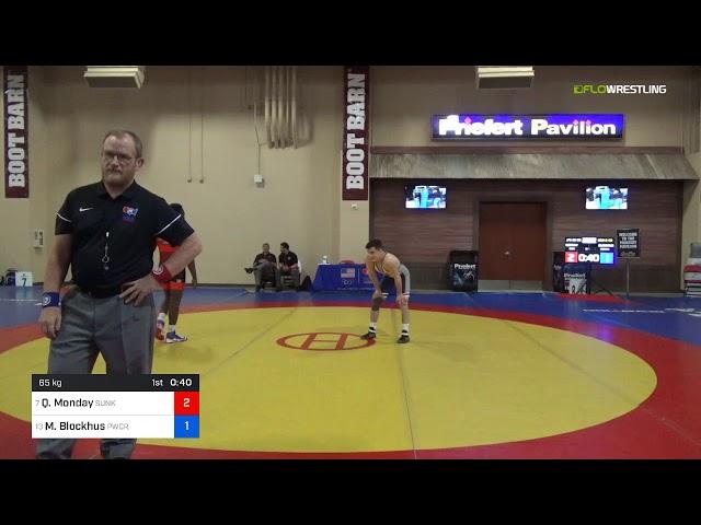 2018 Marine Corps US Open/UWW Junior Freestyle 65 Con 8 #2 - Quincy Monday (Sunk) Vs. Michael Bloc