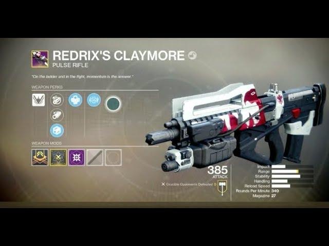 Redrix’s Claymore and Crucible Rank