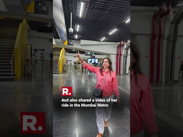 Video goes viral, Hema Malini takes a metro and then an auto ride back home #shorts