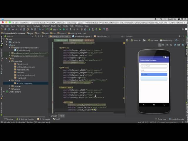 Custom EditText Android Studio