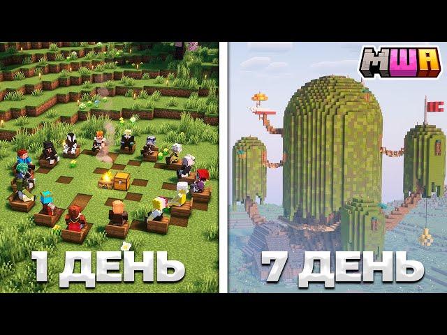 ПЕРВАЯ НЕДЕЛЯ Новичка на Сервере Ютуберов! | Майншилд Академия 4