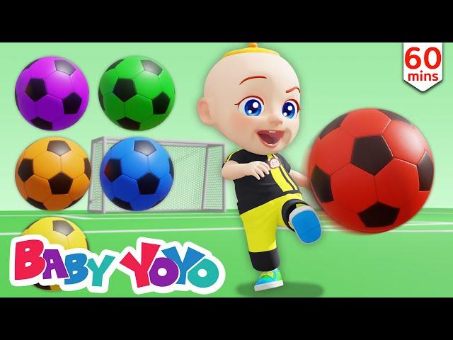 The Colors Song (Soccer Game Play) + more nursery rhymes & Kids songs - Baby yoyo