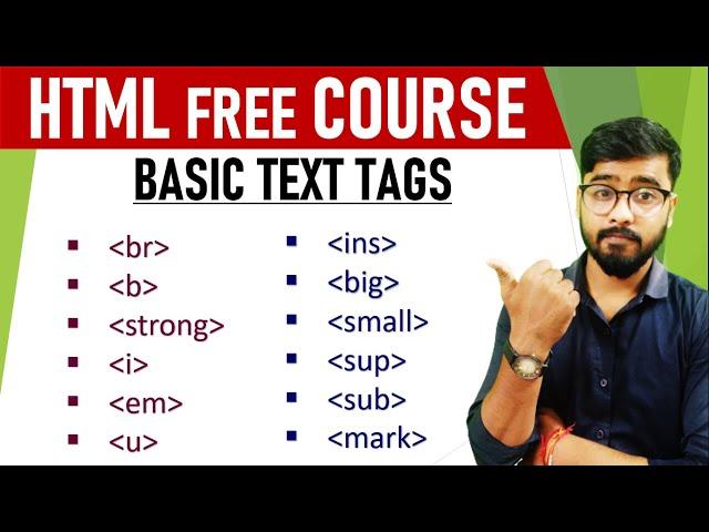 HTML Text Tags | HTML Course for beginners in [Hindi] | by Rahul Chaudhary