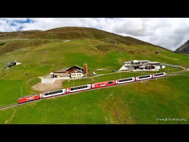 Trains From The Air - Glacier Express am Oberalppass | Zug, trainfart, train