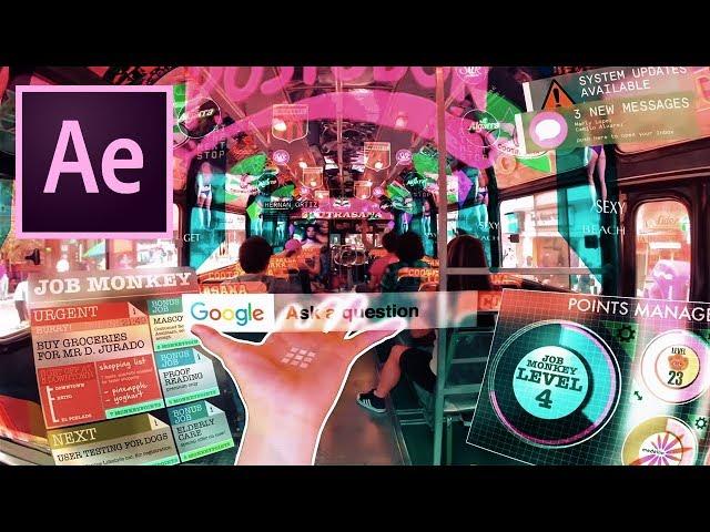 Futuristic AUGMENTED REALITY Glitch Effects ! Adobe After Effects Tutorial