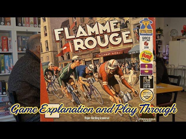 Flamme Rouge.  Rules, set-up and play through.