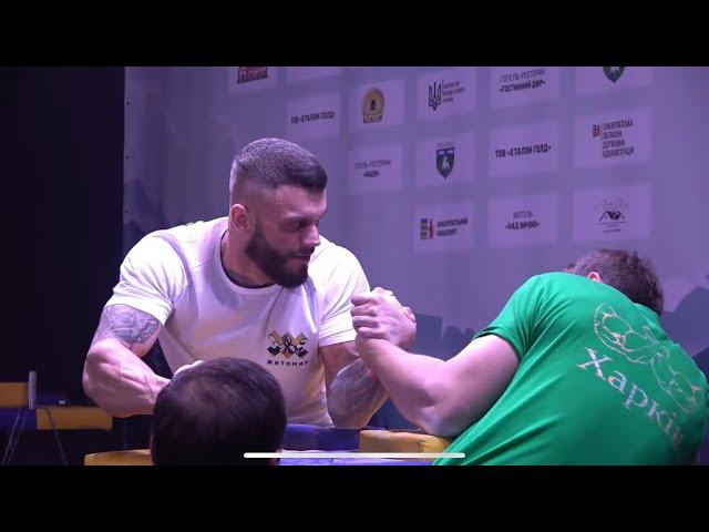 BOHDAN IVAKHNENKO VS ARTEM POPOV CUP UKRAINE IN ARMWRESTLING SENIOR MEN - 85 L (SUPER FINAL)