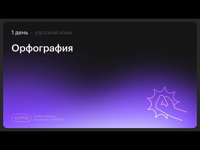 НОКАУТ по русскому языку | Занятие №1 | Онлайн-школа СОТКА