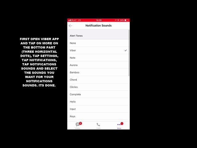 HOW TO CHANGE NOTIFICATIONS SOUNDS IN VIBER APP IOS