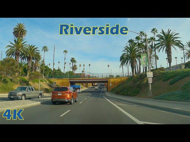 Riverside California, USA 4K Downtown Drive-Thru