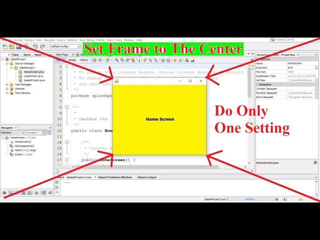 How to Display JFrame to center of a Screen JAVA Swing NetBeans #shorts