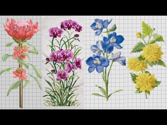 Awesome Flower Cross Stitch Hand Embroidery Pattern Ideas For Everything || Fareeha Creation