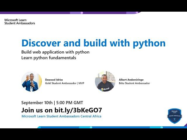 Discover and build with python