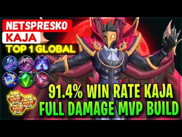 91.1% Win Rate Kaja, Full Damage MVP Build [ Top 1 Global Kaja ] NetsPresko - Mobile Legends