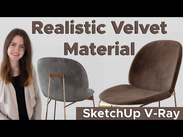 Create Realistic Velvet Material. V-Ray for SketchUp tutorial.