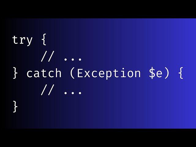 Laravel Try-Catch with Exceptions: Examples from Open-Source