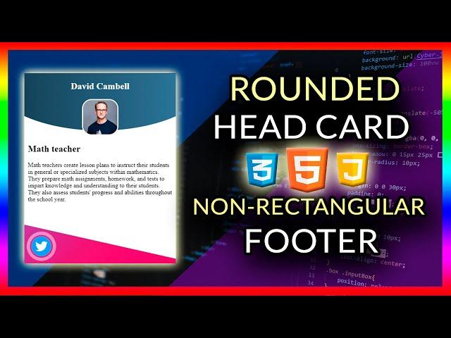 CSS CURVED card HEADER ⭐ non-rectangular FOOTER - clip-path [ 2020 ]