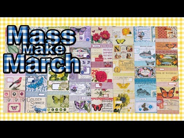 MASS MAKE MARCH  EP 4 RAINBOW COLLAGE STRIPS @CaraBrandonCreations #massmakemarch2025