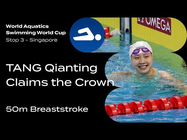  TANG Qianting Dominates Women’s 50m Breaststroke at World Aquatics Swimming World Cup 2024! ‍️