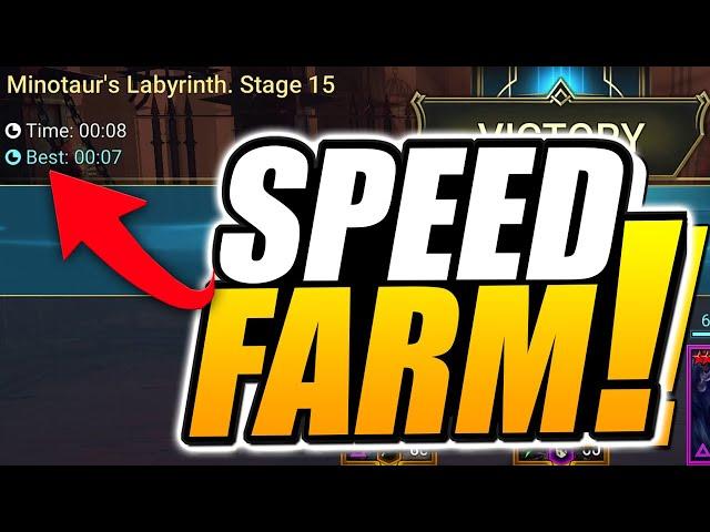 FARM FULL MASTERIES IN 20 MINUTES! MINOTAUR SPEED FARM TEAM | RAID SHADOW LEGENDS